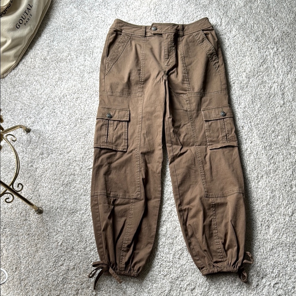 Cinq a Sept Brown Cargo Pants with Relaxed Fit